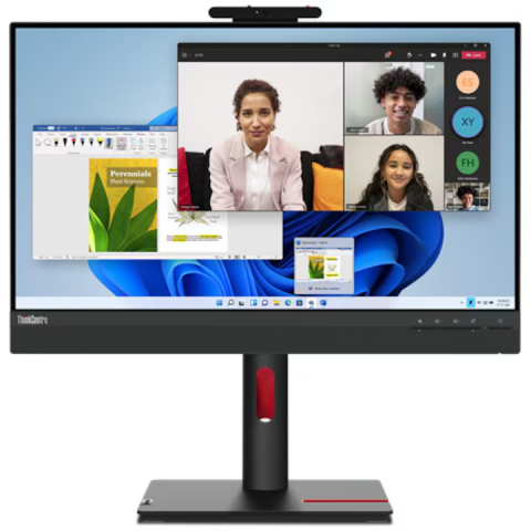 Monitoare - Monitor LED IPS Lenovo ThinkCentre 23.8", Full HD, Display Port, Negru, TIO24Gen5