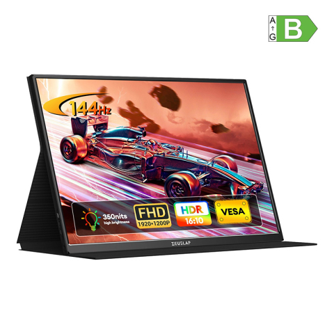 Monitoare - Monitor portabil ZEUSLAP P16 Ultra de 16" cu frecvență de reîmprospătare de 144 Hz