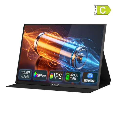 Monitoare - Monitor portabil ZEUSLAP P16BT cu ecran tactil de 16 inci