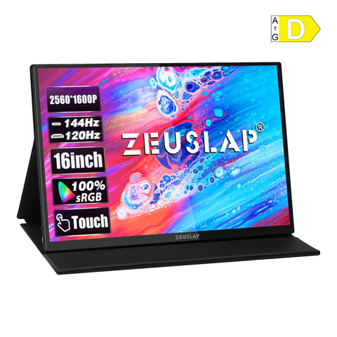 Monitoare NOI - Monitor portabil ZEUSLAP P16KT cu ecran tactil de 16 inci și frecvență de 144 Hz