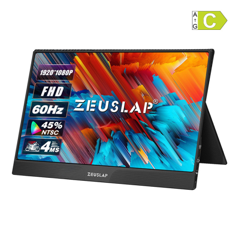 Monitoare - Monitor portabil ZEUSLAP Z15ST cu ecran tactil de 15,6"