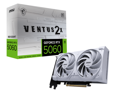 Componente PC NOI - MSI GEFORCE RTX 5060 8G VENTUS 2X OC WHI