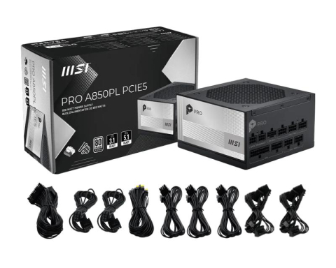 PC, Componente & Software - MSI PRO A850PL PCIE5 power supply