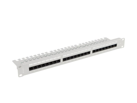 Retelistica - Patch panel 24 porturi 1U Cat.5e UTP gr