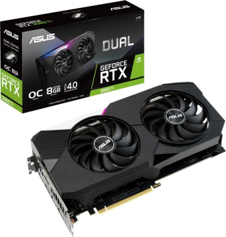 Componente Renew/Refurbished - Placa video ASUS GeForce RTX 3060 Ti DUAL OC, 8GB GDDR6X, 256-bit - produs RENEW