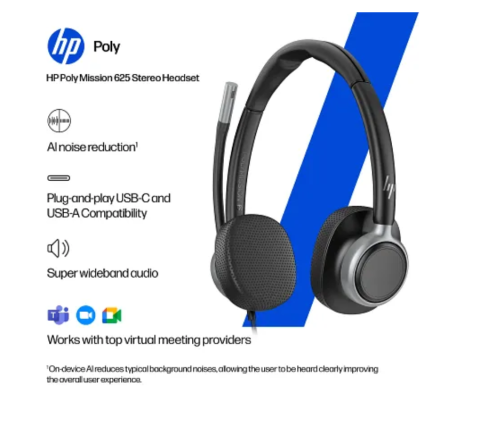 Poly Mission 625Stereo USB Wired Headset [3]