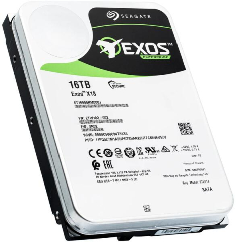 Seagate Exos X18 16TB SAS 12Gb/s 7200 RPM -  factory recertified [1]