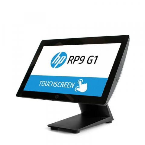 All-in-One REFURBISHED - Sistem POS touchscreen HP RP9 G1 9015, 15.6 inch HD, Inteli3-6100T, Intel HD Graphics 510, 8GB DDR4, SSD 128 GB, USB, serial, RJ-45, RJ-12, DisplayPort