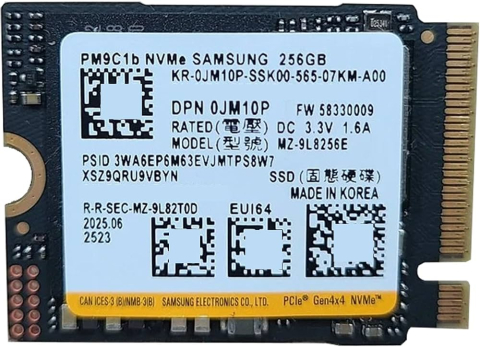 SSD - SSD Samsung, M.2 2230, 256 GB, Gen 4x4, read/write 7100/6700 MB/s