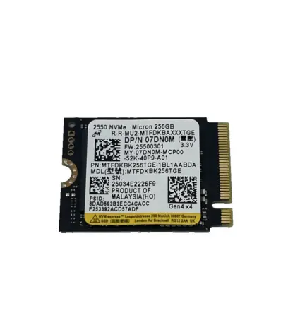 PC, Componente & Software - SSD Micron 2550 M.2, 256 GB, 30 mm, PCIe, Gen 4 x 4, Read/Write 4500/2000 MB/s