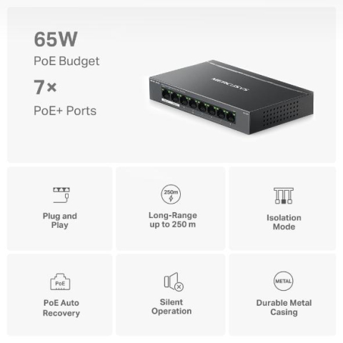 Switch Mercusys Desktop 8 por GB MS108GP [1]