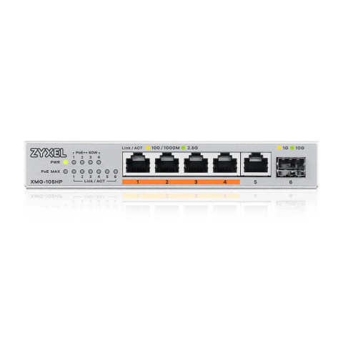 SWITCH ZYXEL XMG105H 5PORT POE  1 SPF+ [3]