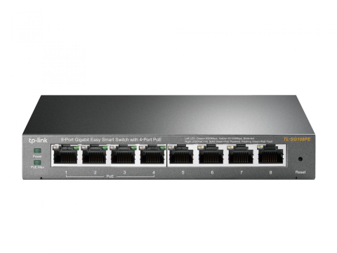 Retelistica - TPL SW 8-PORT GB EASY SMART + 4-PORT POE