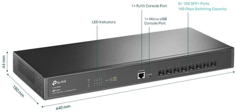 Retelistica - TPL SW 8P 10G  SFP L2 MANAGED