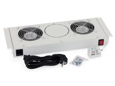 Cabinete metalice - TRITON PANOU VENTILATIE 2X TERMOST NEGRU