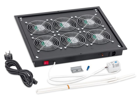 Cabinete metalice - TRITON PANOU VENTILATIE 6X TERMOST NEGRU