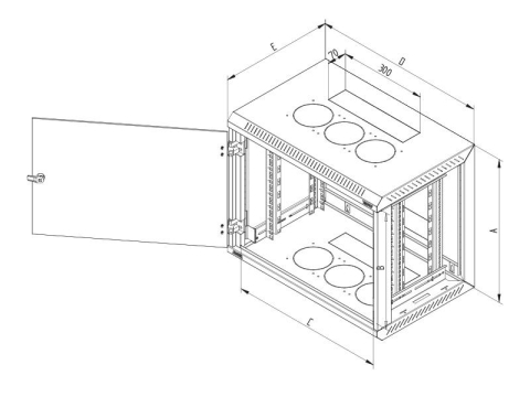 TRITON RACK PERETE 19" 15U 600X600 GRI [1]