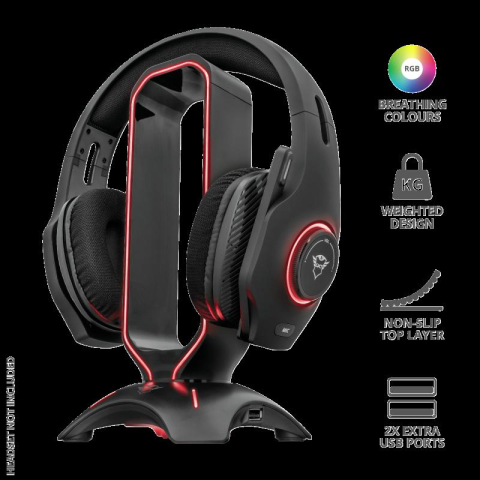 Periferice - Trust GXT 265 Cintar RGB Headset Stand