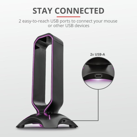 Trust GXT 265 Cintar RGB Headset Stand [4]