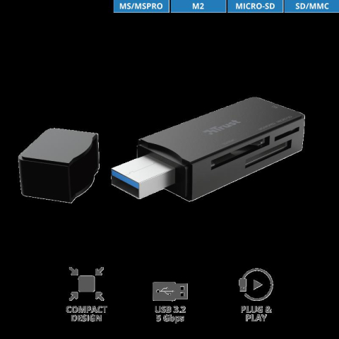 Accesorii Laptop - Trust Nanga USB 3.1 Card Reader