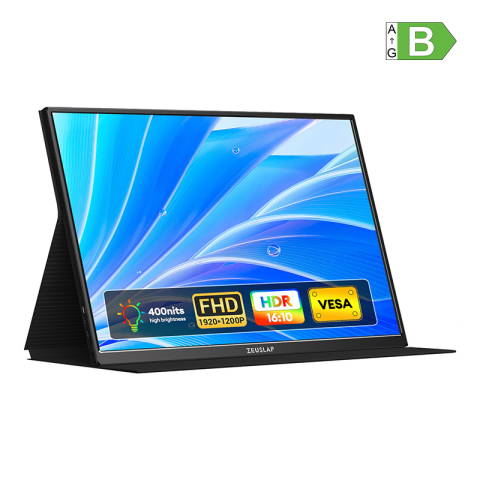 Monitoare - ZEUSLAP P16 – Monitor portabil de gaming de 16" cu frecvență de 120 Hz