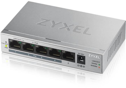 Retelistica - ZYXEL GS1005-HP 5PORT POE DESKTOP SWITCH