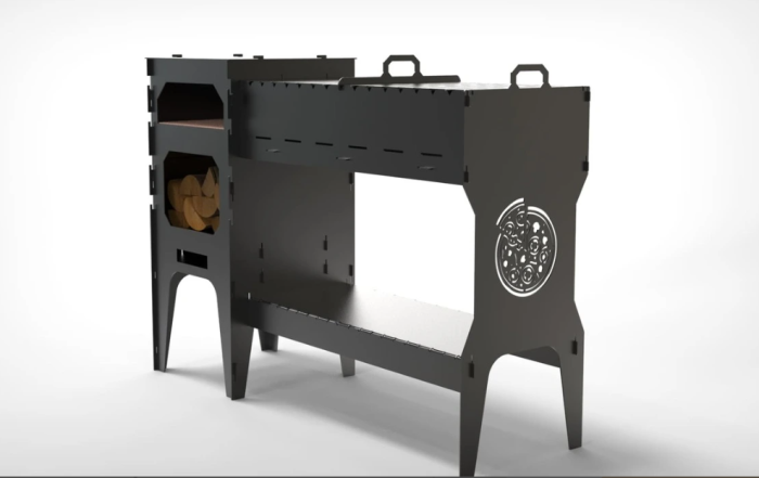 Cuptor pizza multifuncțional cu sobă pentru ceaun și grătar exterior [4]