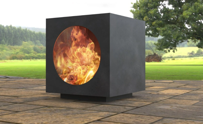 Semineu de exterior cu design de cub [2]