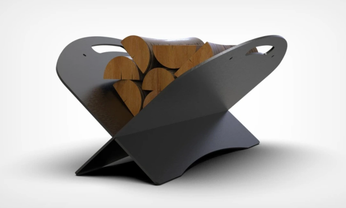 Suport rotunjit pentru lemne de foc – design culisant pentru organizare practică [3]