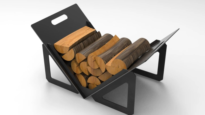 Suport ușor pentru lemne de foc – organizator elegant pentru depozitare lemne [2]