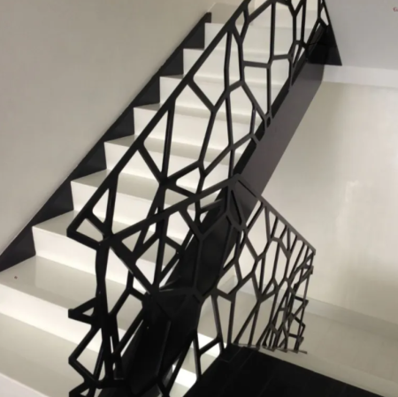 Balustrade scari din tabla debitata - Balustrada design geometric