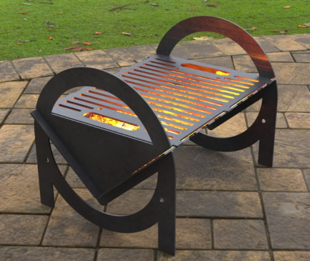 Vetre de foc și Grătare - Grătar de grădină Flat Pack – grătar exterior pentru curte și terasă