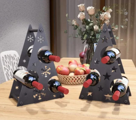 Casă și grădină - Suport de vin cu fulgi de nea