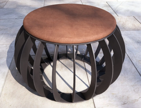 Casă și grădină - Taburet rotund pentru vatră de foc – mobilier exterior pentru curte și grădină