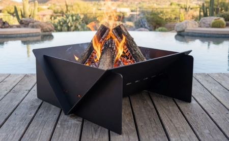 Vetre de foc din metal - Vatră de foc Quadro 600 mm pentru exterior – curte și grădină