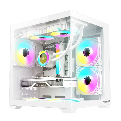 Calculator Gaming Ambra Alb Glacier Ryzen 7-5800X pana la 4.7GHz, 32GB DDR4, 2TB SSD, RTX3050 6GB GDDR6, Windows 11, Wi-Fi 6 [4]