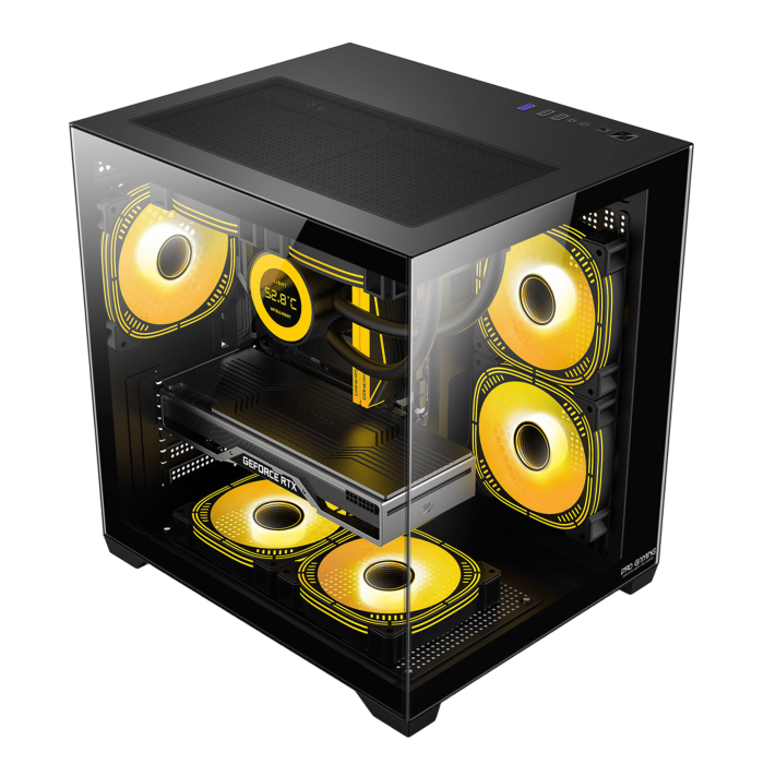 Calculator Gaming Ambra Negru Glacier Ryzen 7-5800X pana la 4.7GHz, 32GB DDR4, 1TB SSD, RTX5060 8GB GDDR7, Windows 11, Wi-Fi 6 [4]