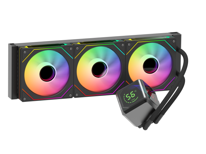 Calculator Gaming Banshee White Ice i5-12400F pana la 4.4GHz, 32GB, 2TB SSD, RTX3050 6GB GDDR6 cu racire pe lichid IcePulse 360 cu display digital, 7 ventilatoare ARGB incluse, Wi-Fi 6 si Windows 11 i [2]