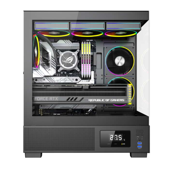 Calculator Gaming Kian Negru Glacier Ryzen 7-5800X pana la 4.7GHz, 32GB DDR4, 2TB SSD, RTX3050 6GB GDDR6, Windows 11, Wi-Fi 6 [5]