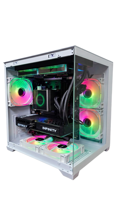 Calculator ProGaming Ambra White Core i5-14600KF, 32GB DDR4, 1TB SSD, RTX 5060 8GB GDDR7, GlacierView 240 Liquid Cooling, Windows 11 [2]