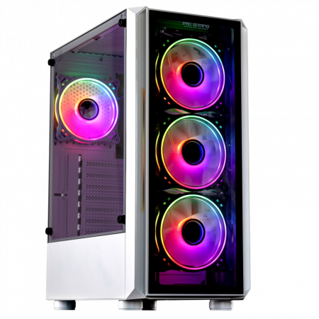Carcasa ProGaming Bastion cu sursa 650W Bronze, Middle Tower, ATX, 4 Ventilatoare ARGB, Alb [1]
