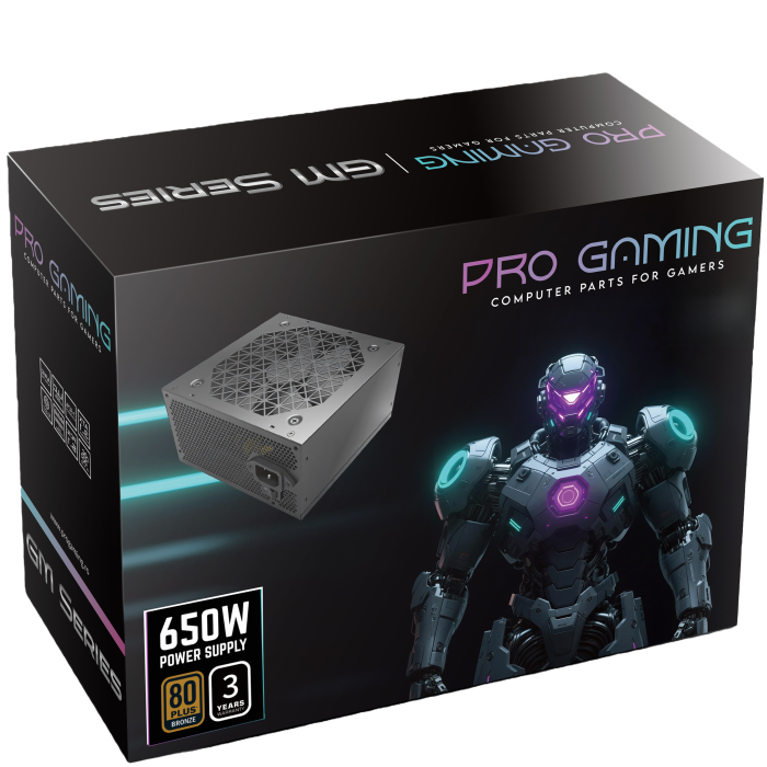 Carcasa ProGaming Jax cu sursa 650W Bronze, Middle Tower, ATX, 3 Ventilatoare ARGB, Negru [2]