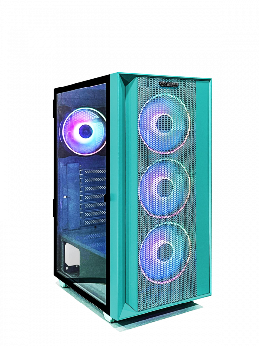 Carcasa ProGaming Jungle , Middle Tower, ATX, 4 Ventilatoare ARGB, Albastru [1]