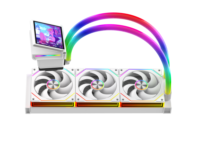 Cooler CPU AIO ProGaming Glacier View 360, Display LCD 4.0 inch, 360mm, 3 Ventilatoare ARGB, 400W, Alb [3]