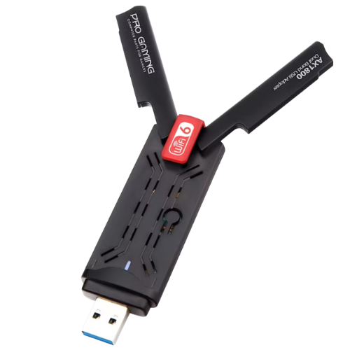 Placa de retea Wireless AX1800, Pro Gaming, Wi-Fi 6, USB 3.0, 1800 Mbps, 2 antene Wi-Fi, compatibil Windows 11,10 [1]