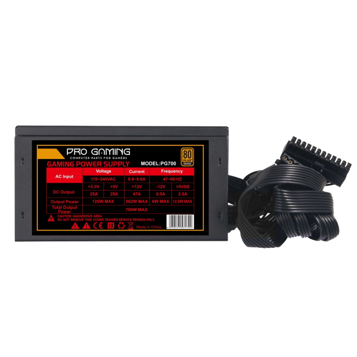 Sursa alimentare ProGaming PG700, 700W, 80+ Bronze, ATX, Ventilator 140mm, Single Rail, Negru [3]