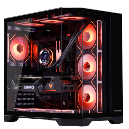 Calculatoare gaming - Calculator Gaming Banshee Black Ice i5-12400F pana la 4.4GHz, 32GB, 1TB SSD, RTX5060 8GB GDDR7 cu racire pe lichid IcePulse 360 cu display digital, 7 ventilatoare ARGB incluse, Wi-Fi 6 si Windows 11 i
