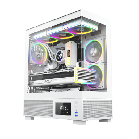 Calculatoare gaming - Calculator Gaming Kian Alb Glacier Ryzen 7-5800X pana la 4.7GHz, 32GB DDR4, 2TB SSD, RTX5060 8GB GDDR7, Windows 11, Wi-Fi 6