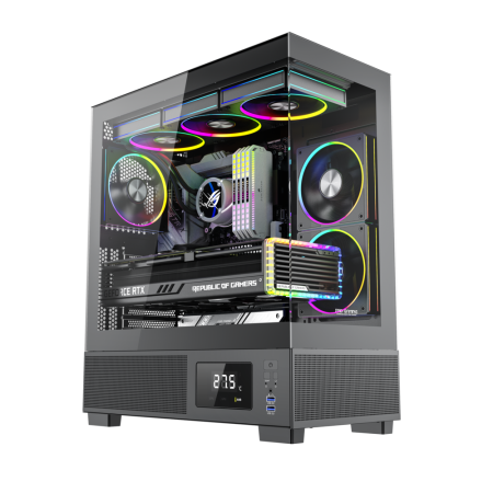 Calculatoare gaming - Calculator Gaming Kian Negru Ice Ryzen 7-5800X pana la 4.7GHz, 32GB DDR4, 2TB SSD, RTX5060 8GB GDDR7, Windows 11, Wi-Fi 6