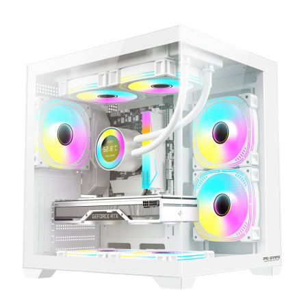 Calculatoare gaming - Calculator Progaming Gaming Ambra White AMD RYZEN 5 5600X , 16GB RAM DDR4, 512GB SSD, Placa Video Rtx 3050 6GB, WI-FI 6, Windows 11